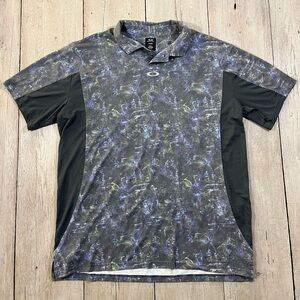 Oakley Golf C1 Airvent Hydrolix Rock Print Golf Polo Size XL